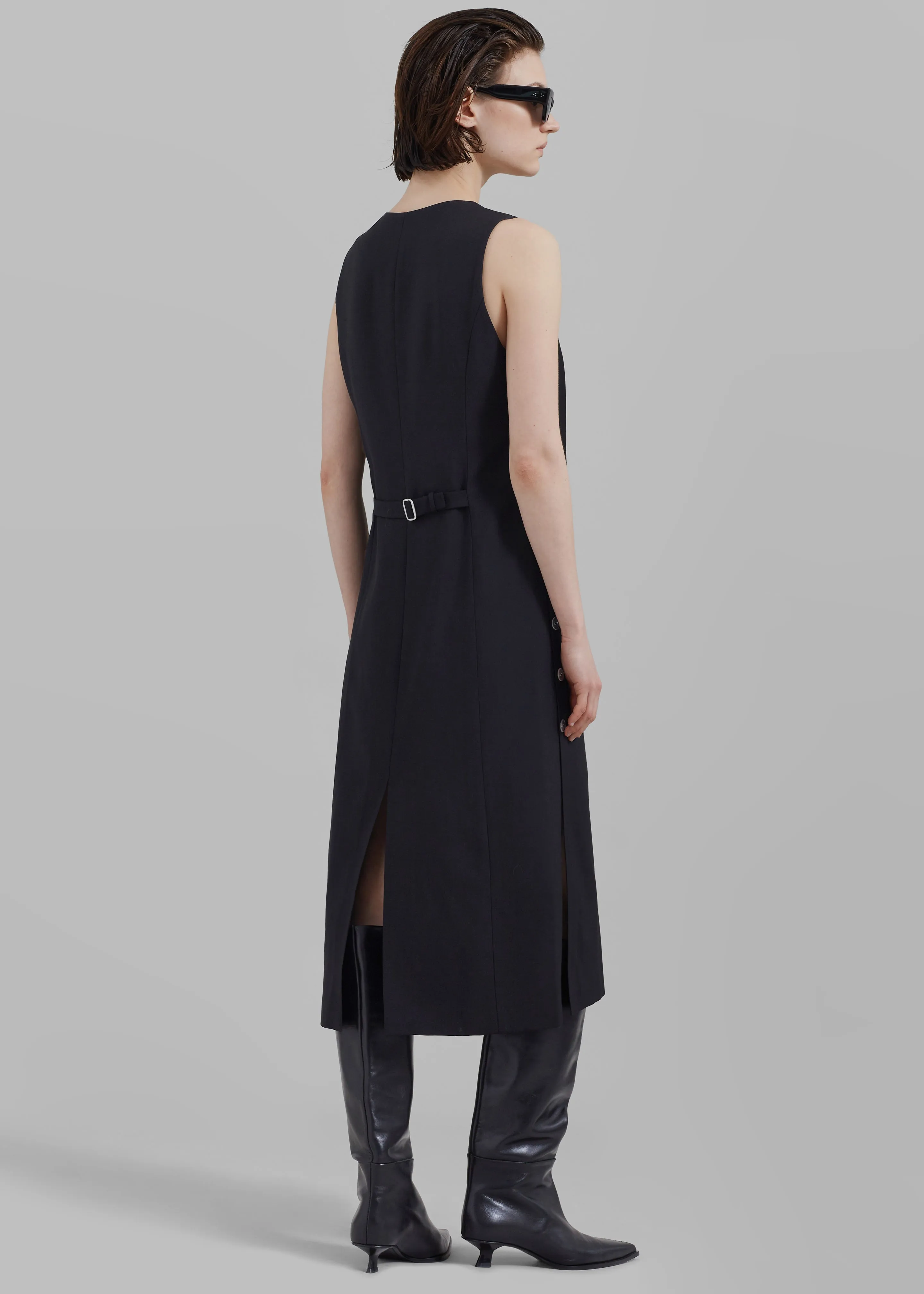 3.1 Phillip Lim Tailored Vest Dress with Set-In Bra - Black