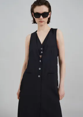 3.1 Phillip Lim Tailored Vest Dress with Set-In Bra - Black