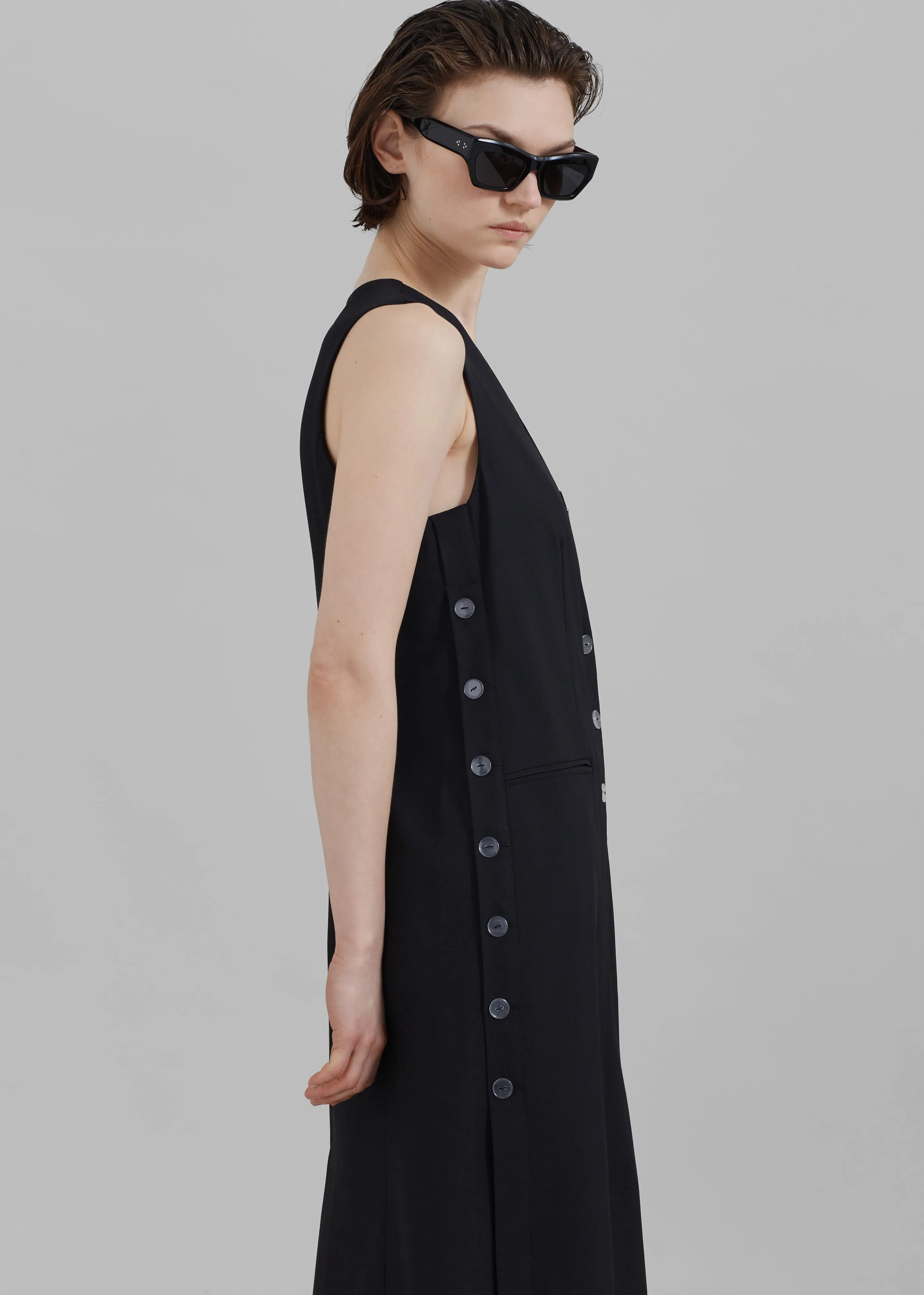 3.1 Phillip Lim Tailored Vest Dress with Set-In Bra - Black