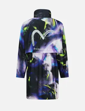 Abstract Print Hooded Wind Coat