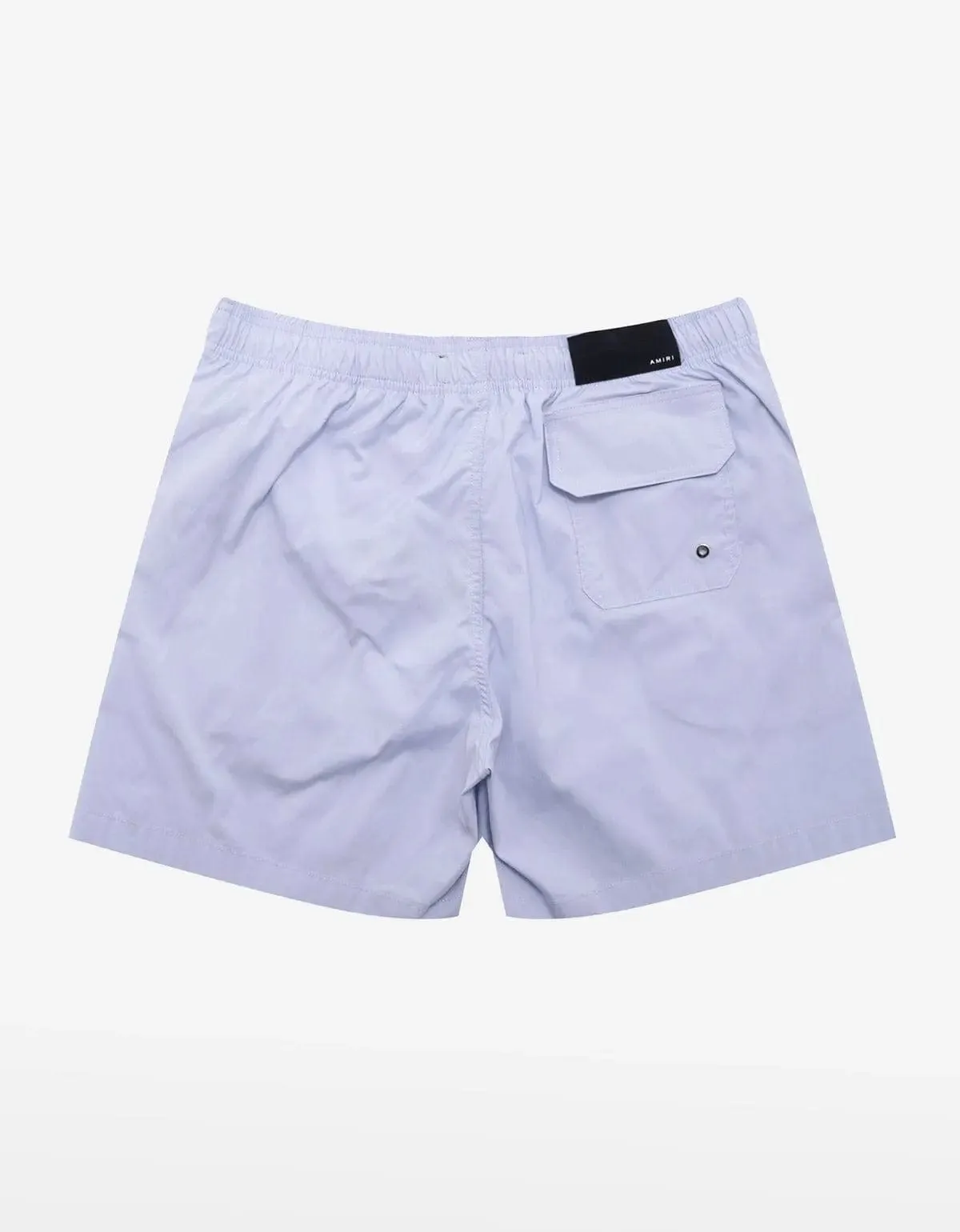 Amiri Grey Stack Logo Swim Shorts