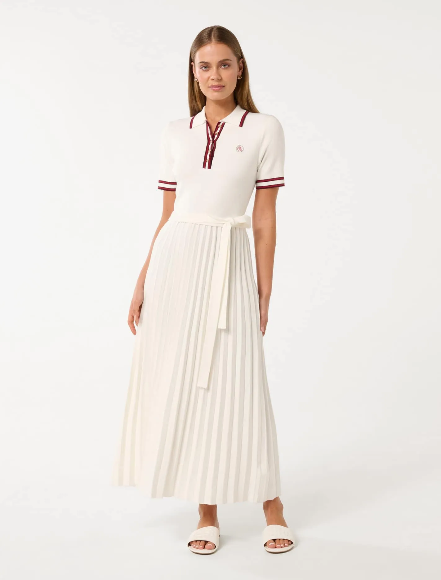 Andie Tipped Pleat Hem Dress