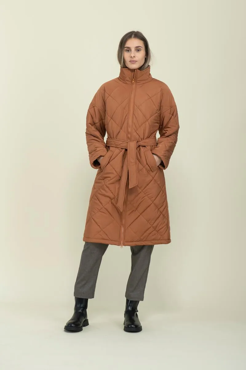 Arie Long Quilted Coat