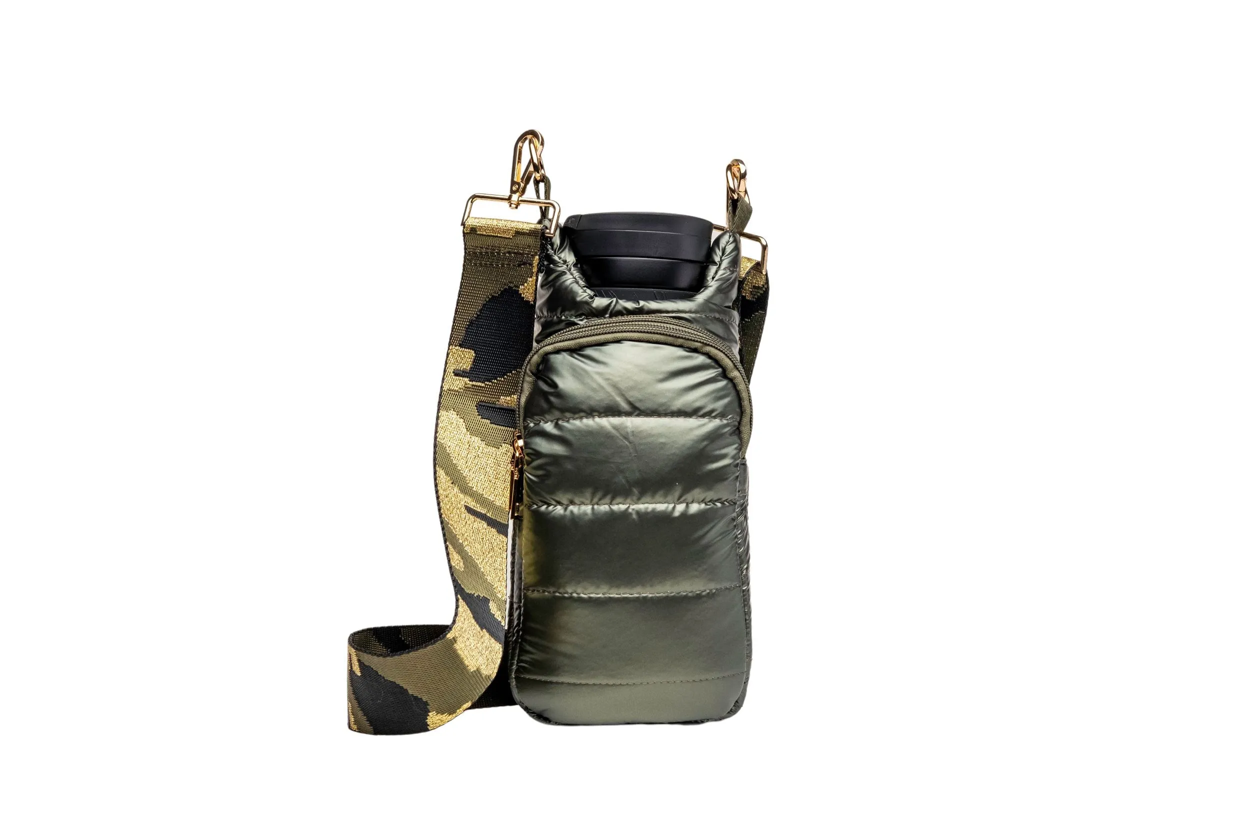 Army Green Shiny HydroBag® with Camo Strap