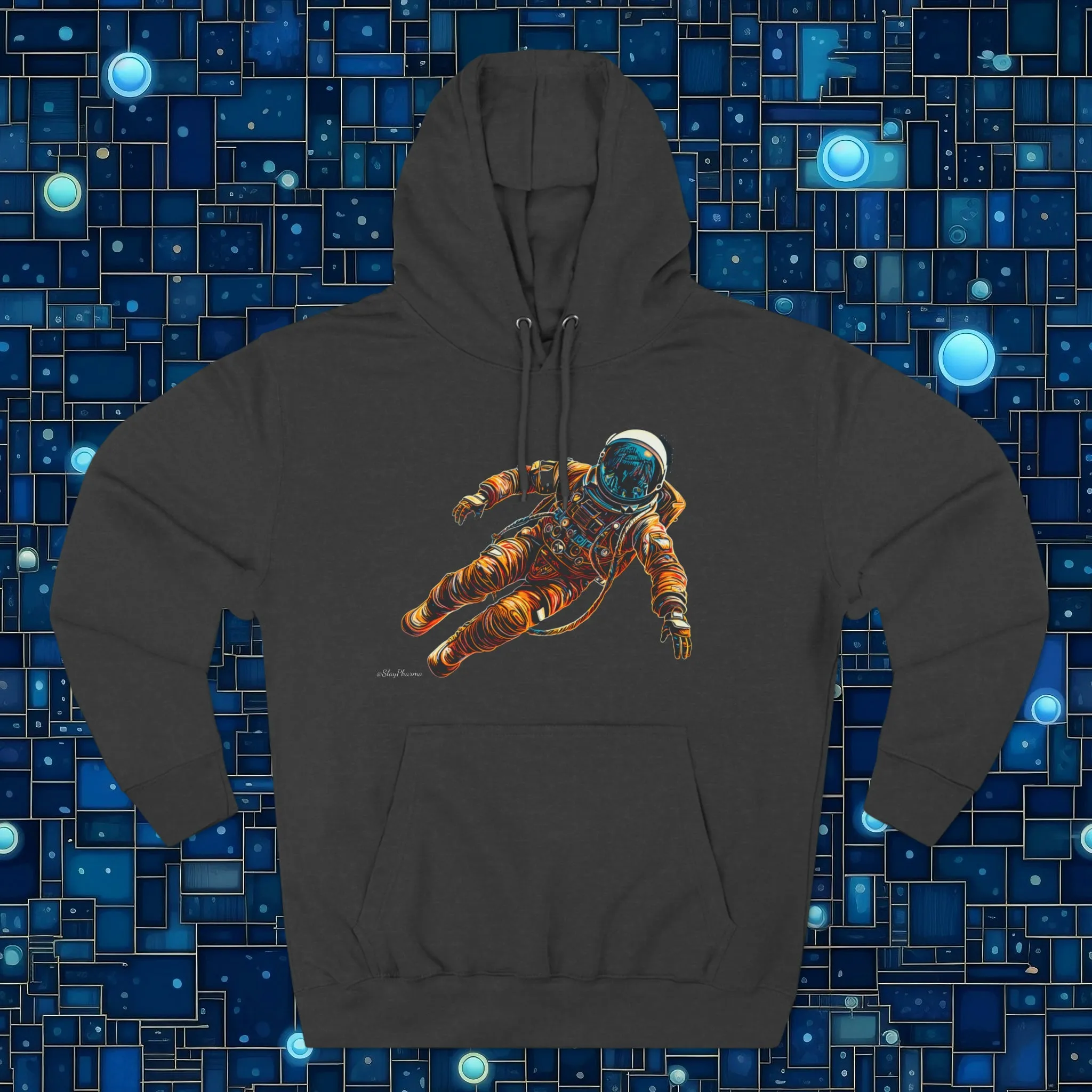 Astro-Naughty Unisex Premium Pullover Hoodie, Eat Mushrooms See the Universe (rear)