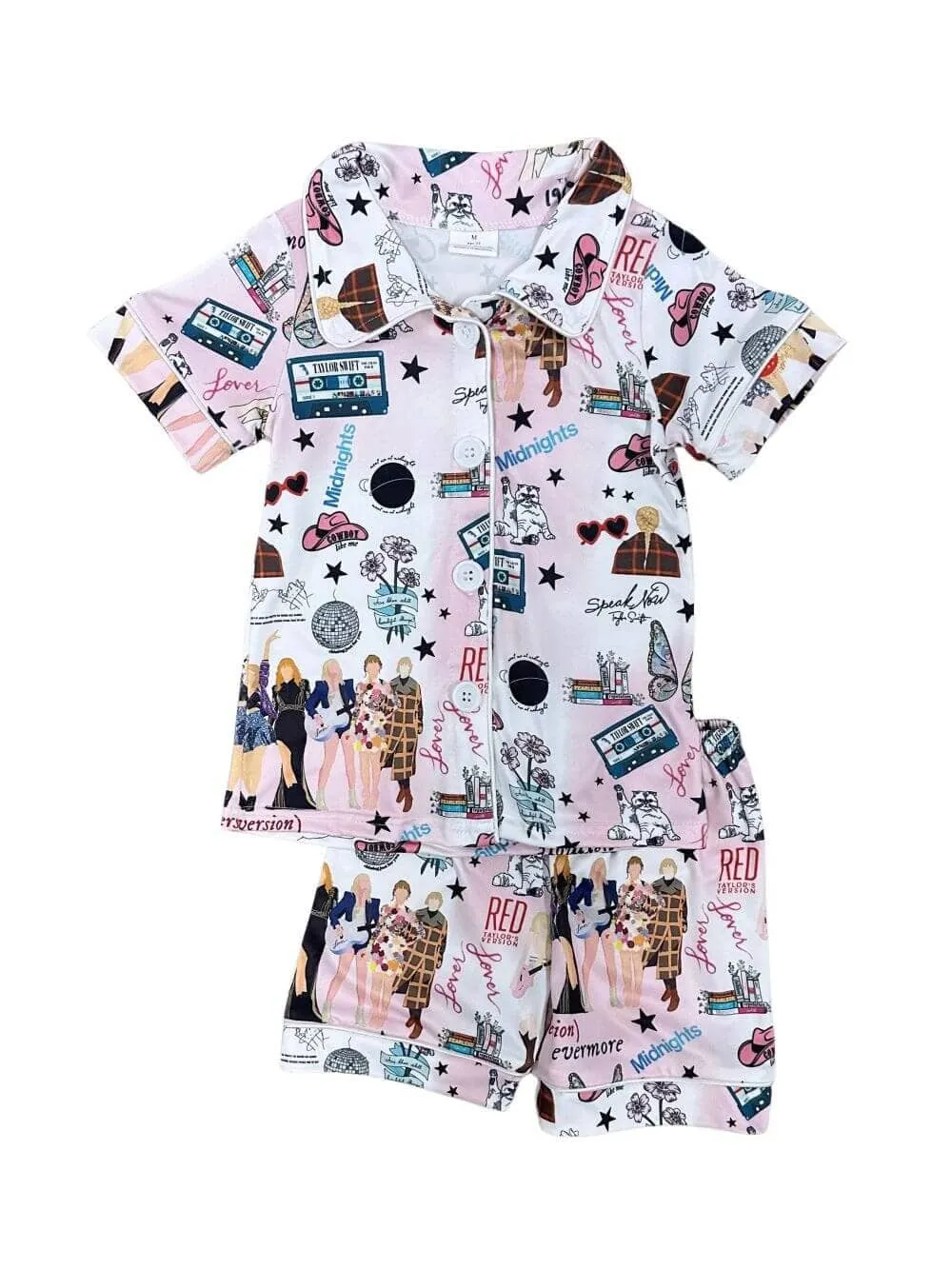 Bed Time Concert Girls Short Sleeve Pajama Set