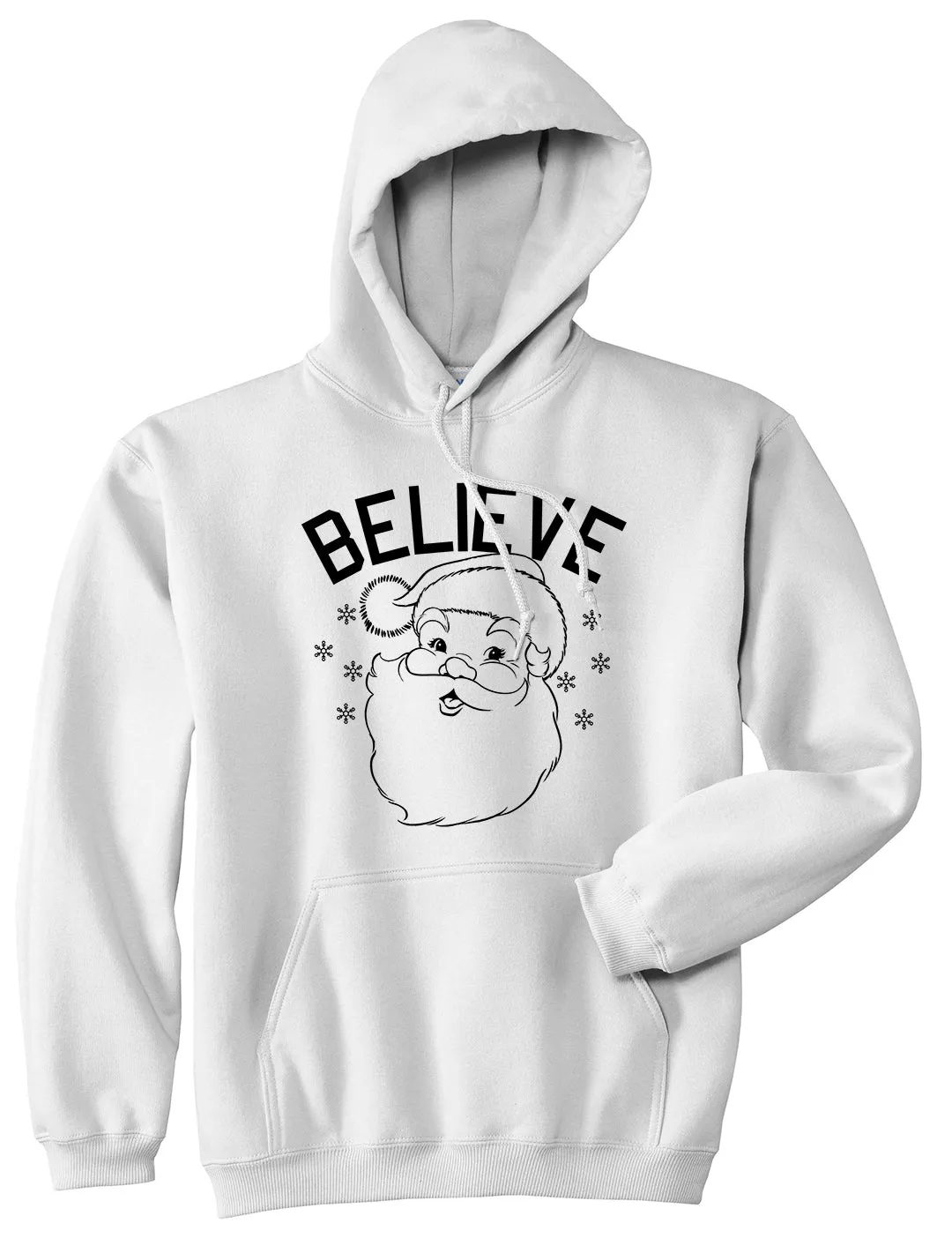 Believe In Santa Christmas Mens Pullover Hoodie