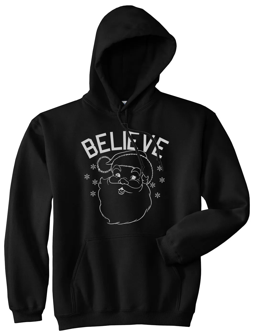 Believe In Santa Christmas Mens Pullover Hoodie