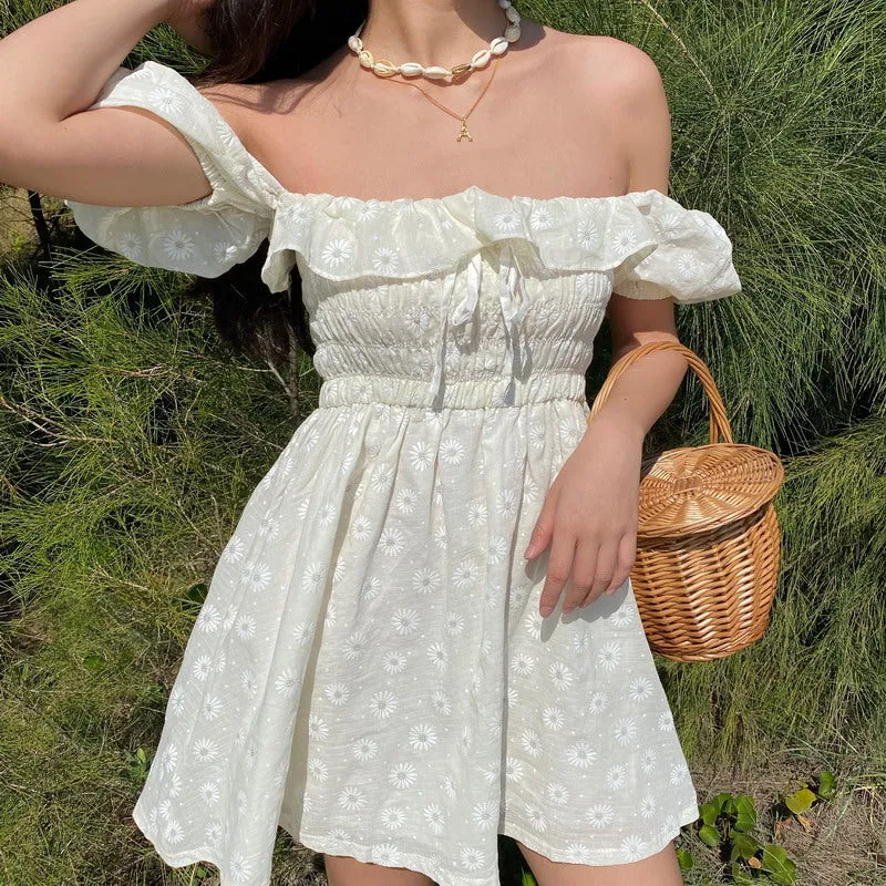 Bohemian Ruffled Floral Dress