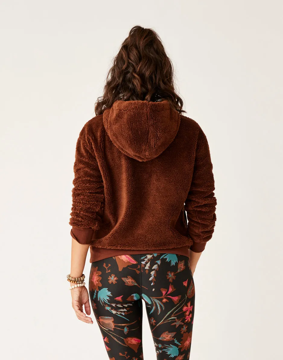 Brie Sherpa Hoodie: Chocolate