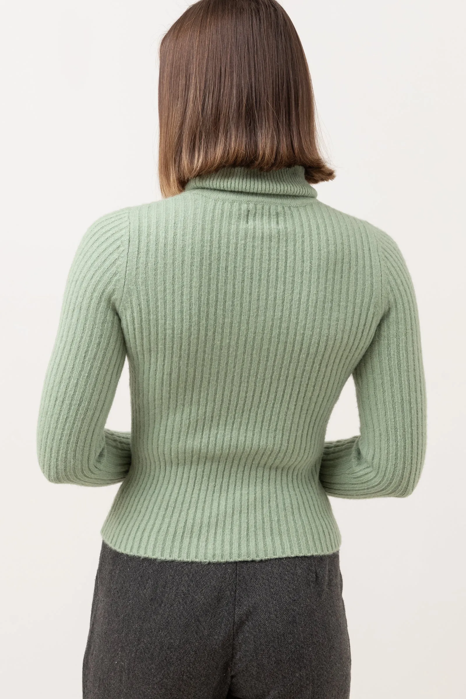 Brooklyn Roll Neck Knit Aloe