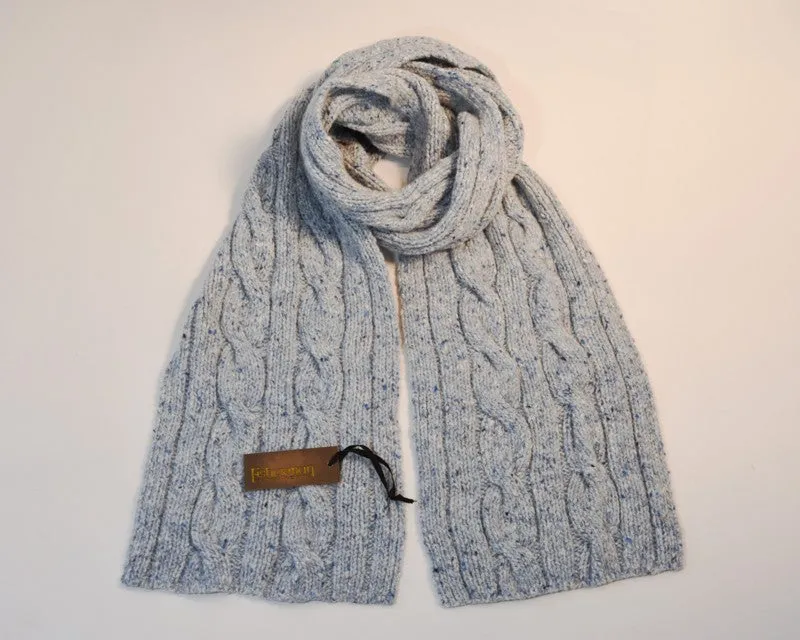 Cable and Rib Scarf - Fisherman Out of Ireland - 3 COLOURS AVAILABLE