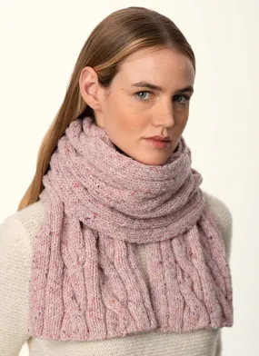 Cable and Rib Scarf - Fisherman Out of Ireland - 3 COLOURS AVAILABLE