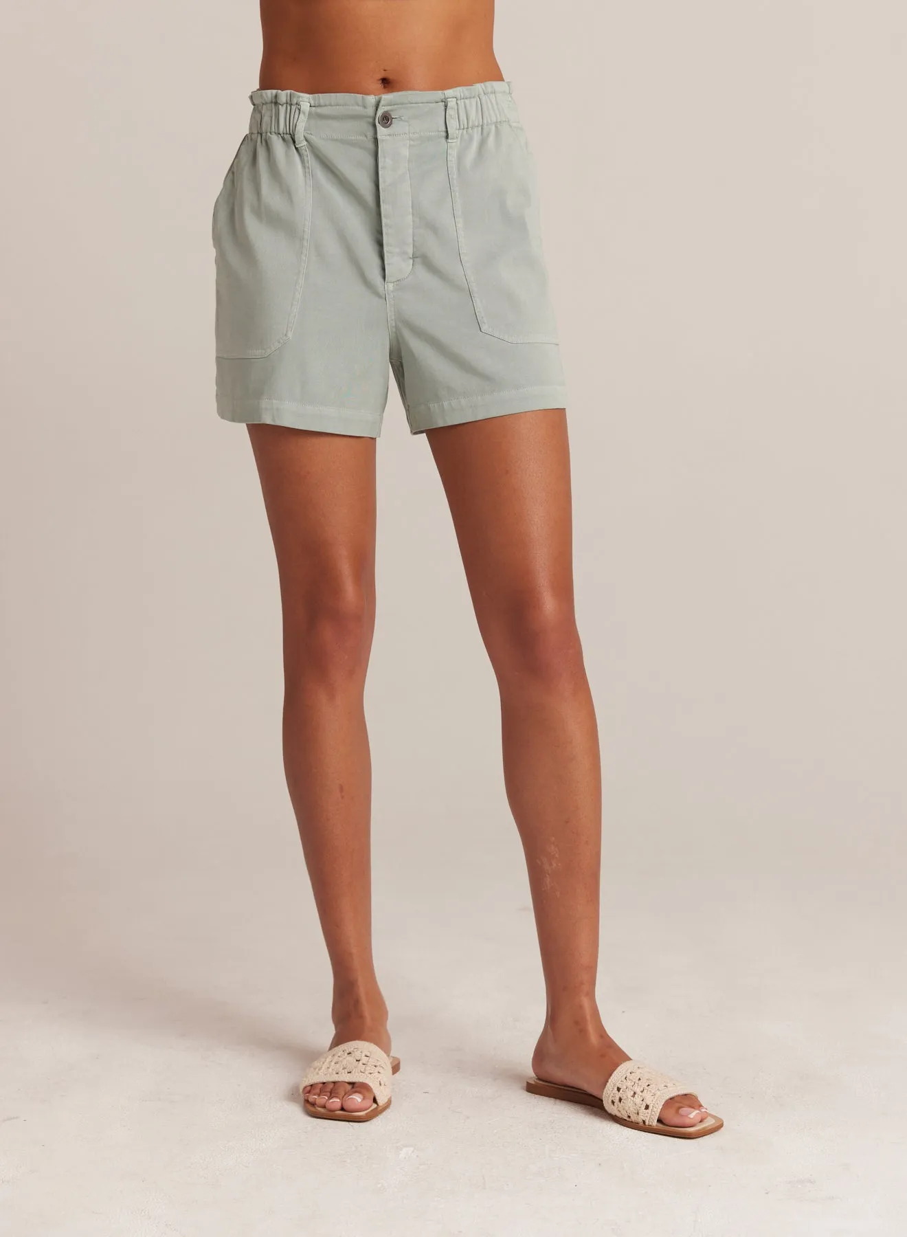 Callie Ruffle Short - Oasis Green