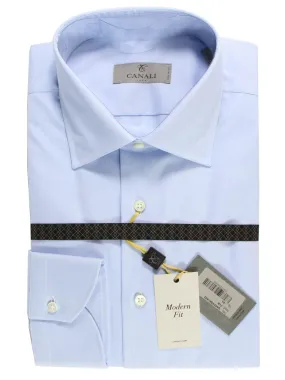 Canali Dress Shirt Light Blue 42 - 16 1/2 Modern Fit