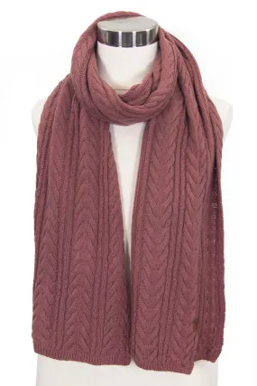 C.C CABLE WINTER SCARF (COCO BERRY)