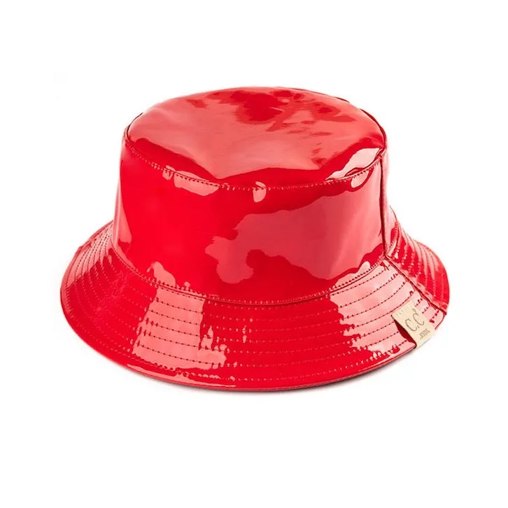 C.C Kids Shiny Reflective Enamel Rain Bucket Hat