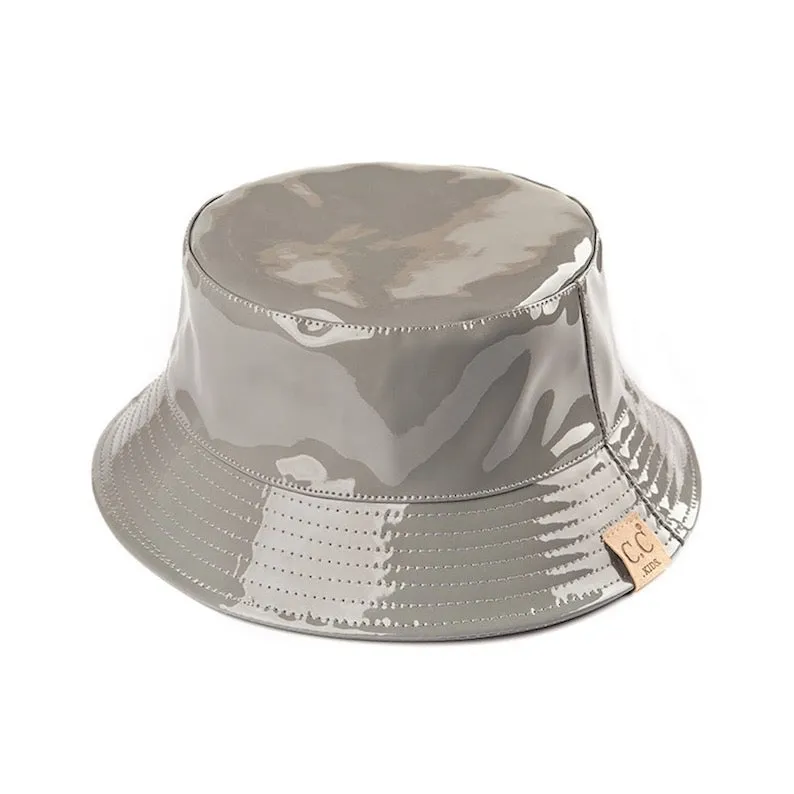 C.C Kids Shiny Reflective Enamel Rain Bucket Hat