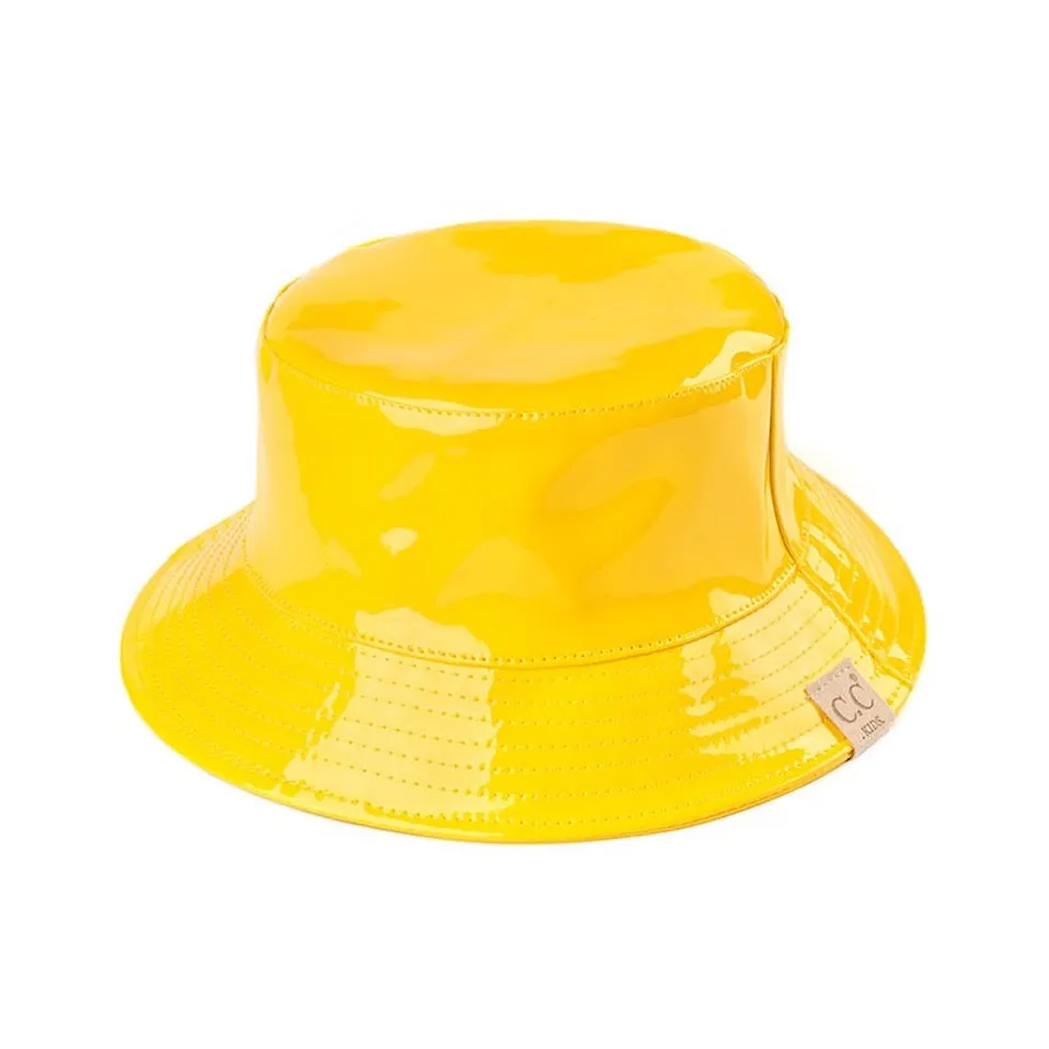 C.C Kids Shiny Reflective Enamel Rain Bucket Hat