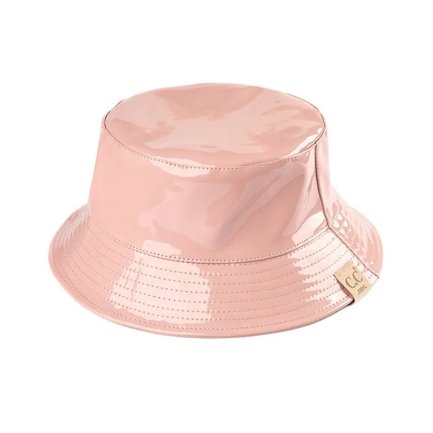 C.C Kids Shiny Reflective Enamel Rain Bucket Hat