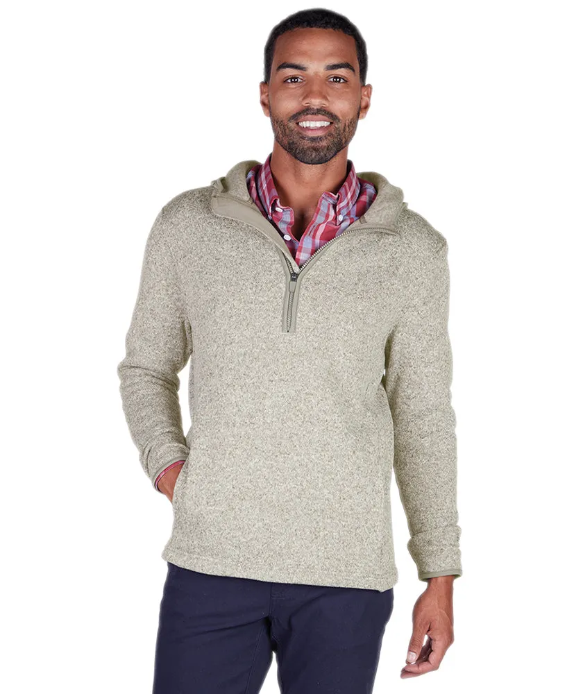 Charles River Men's Heathered Fleece Quarter Zip Hoodie