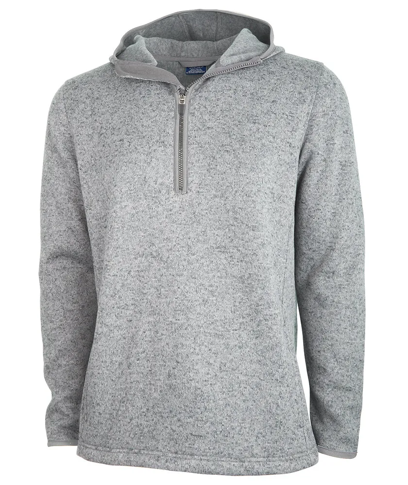 Charles River Men's Heathered Fleece Quarter Zip Hoodie