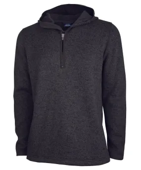 Charles River Men's Heathered Fleece Quarter Zip Hoodie