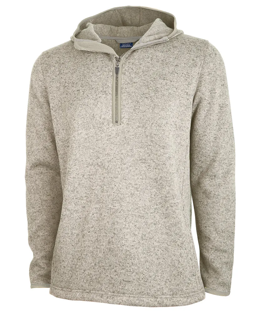 Charles River Men's Heathered Fleece Quarter Zip Hoodie