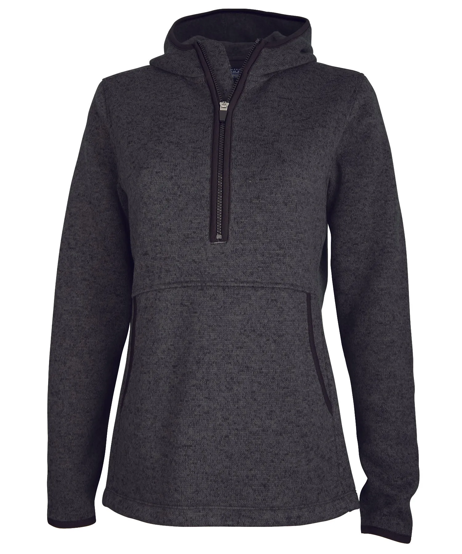 Charles River Women's Heathered Fleece Quarter Zip Hoodie