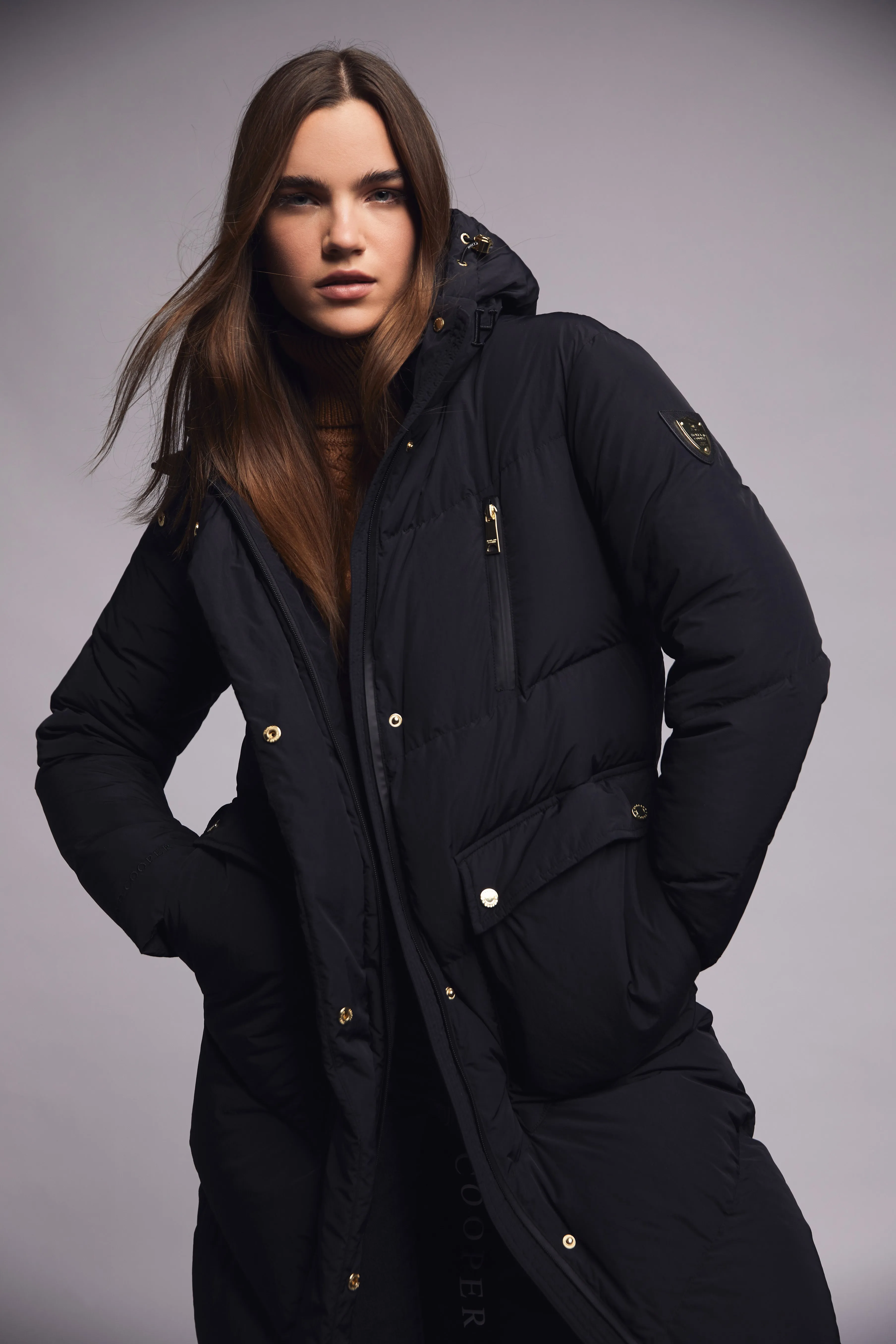 Dakota Longline Down Coat (Black)