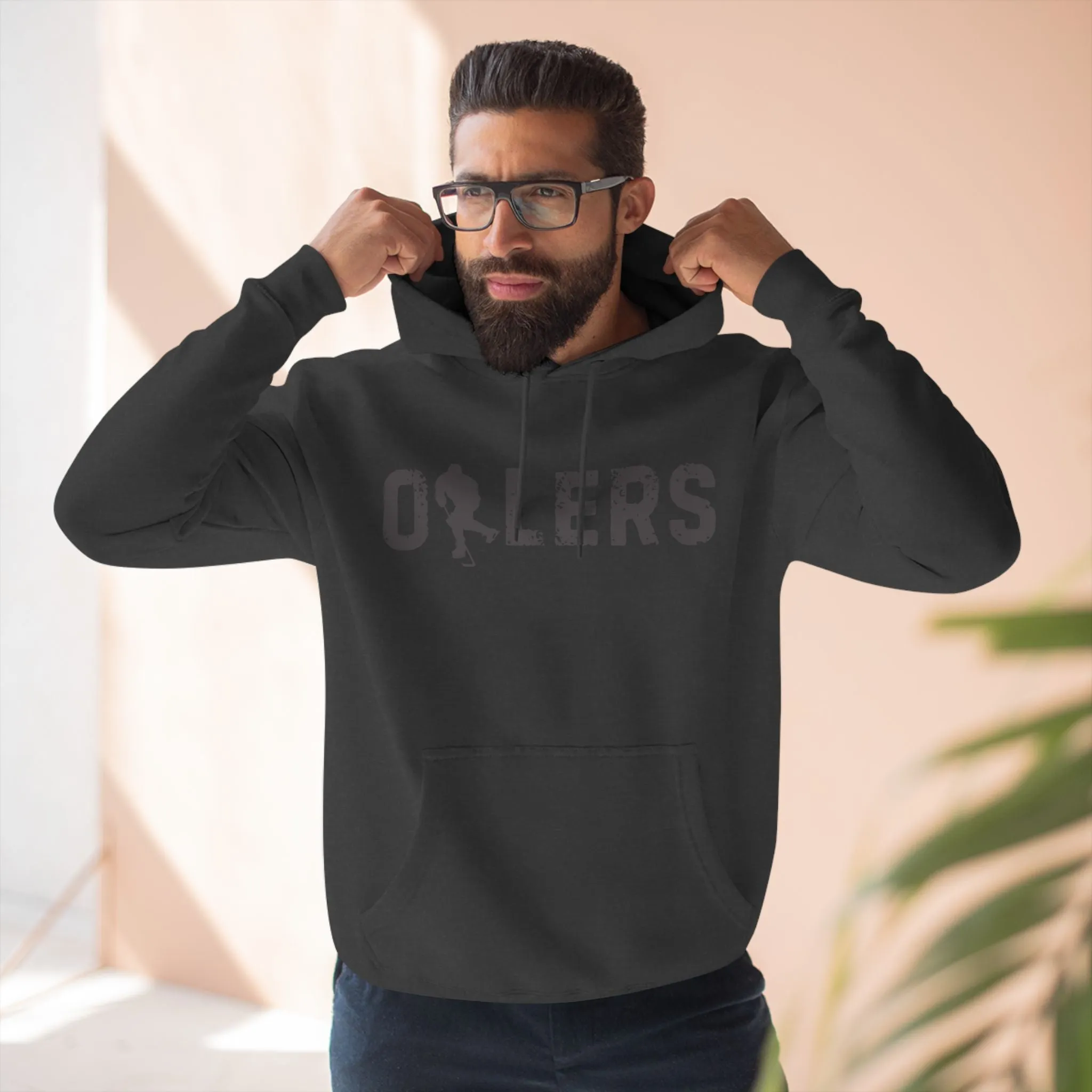 Dark Oilers Three-Panel Fleece Unisex Hoodie