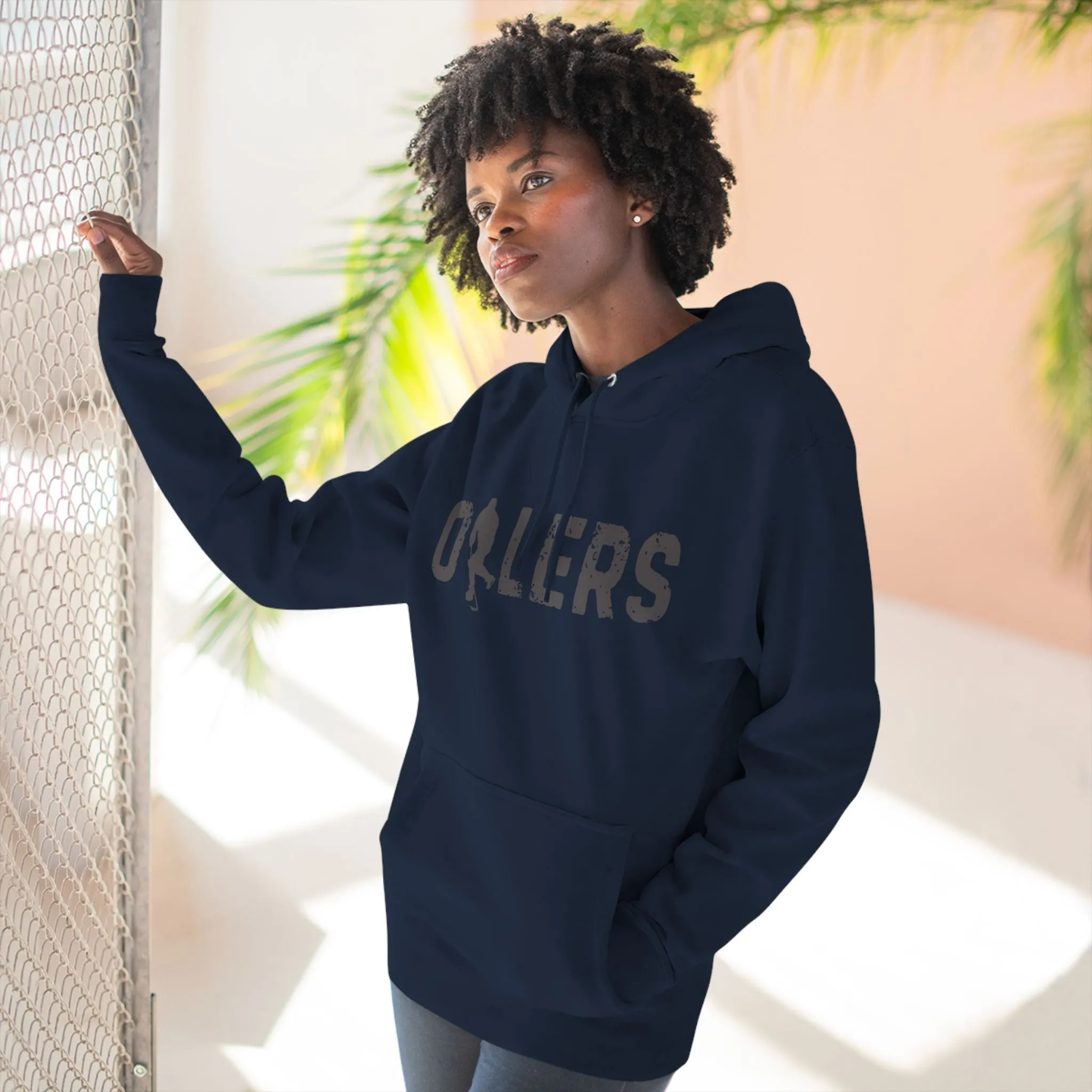 Dark Oilers Three-Panel Fleece Unisex Hoodie