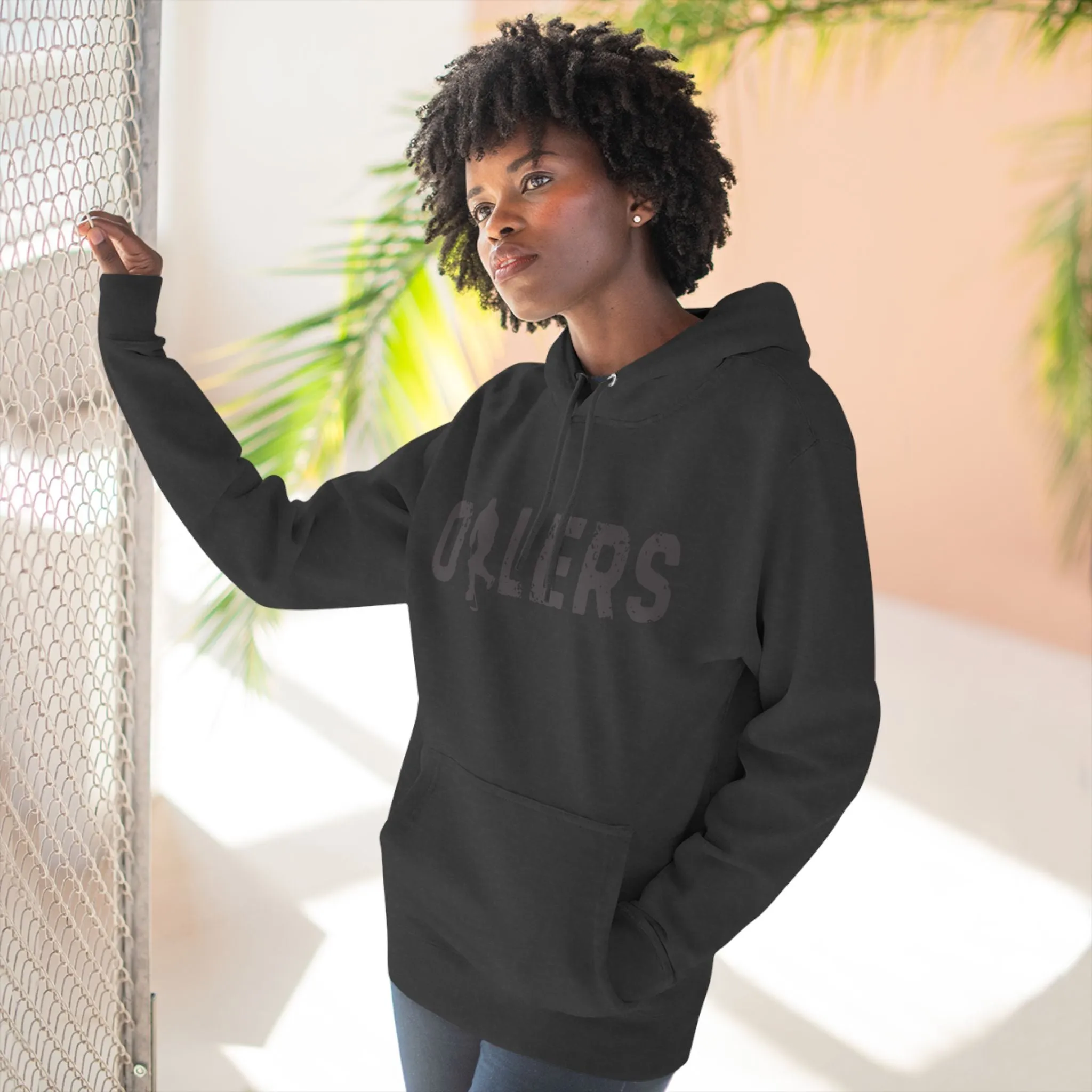 Dark Oilers Three-Panel Fleece Unisex Hoodie