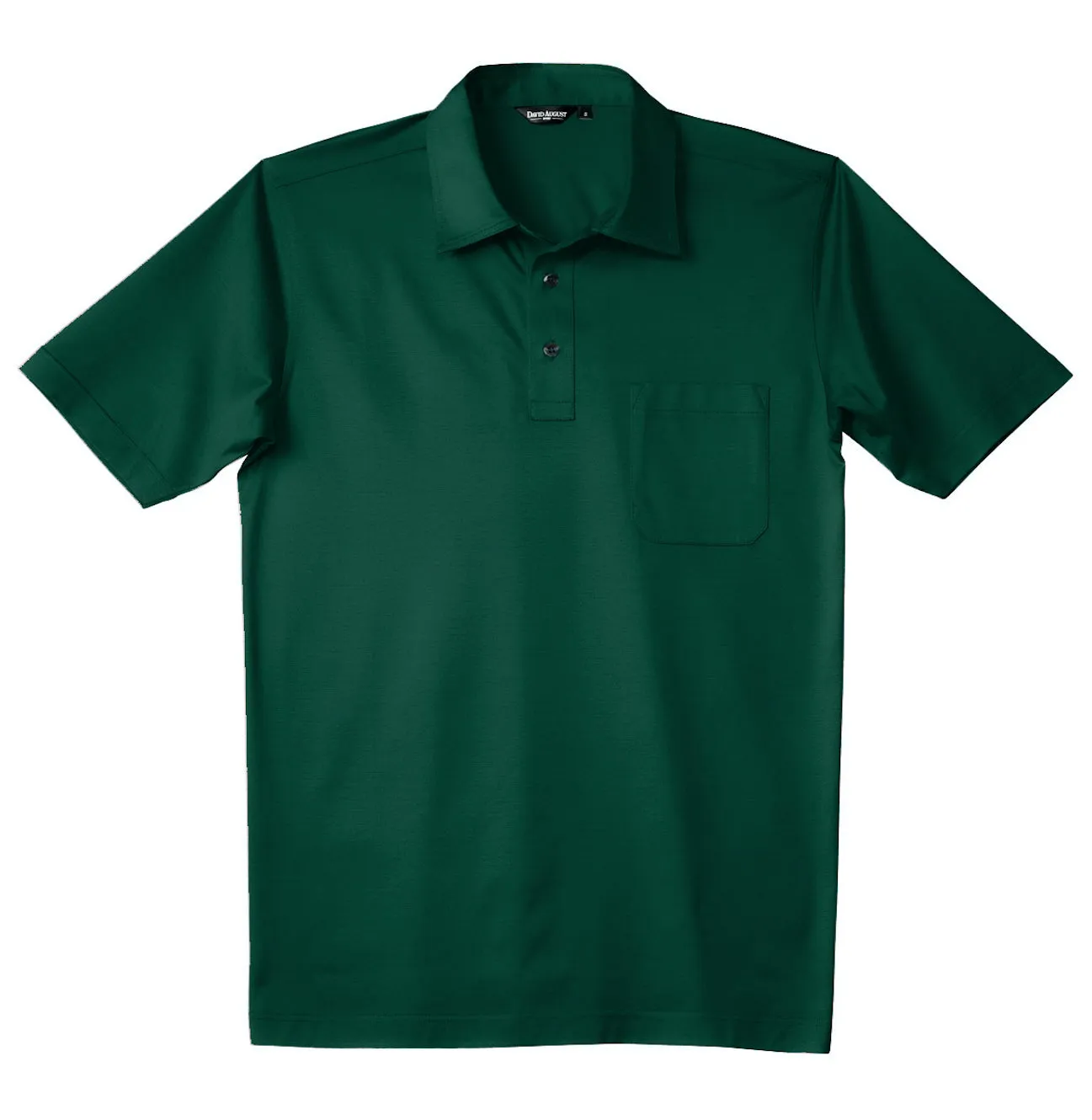 David August Mercerized Cotton Polo Arcadia Green