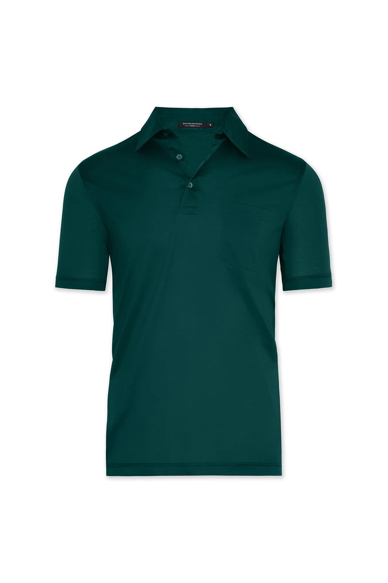 David August Mercerized Cotton Polo Arcadia Green