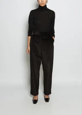 Deep Pleat Cotton Cord Trousers