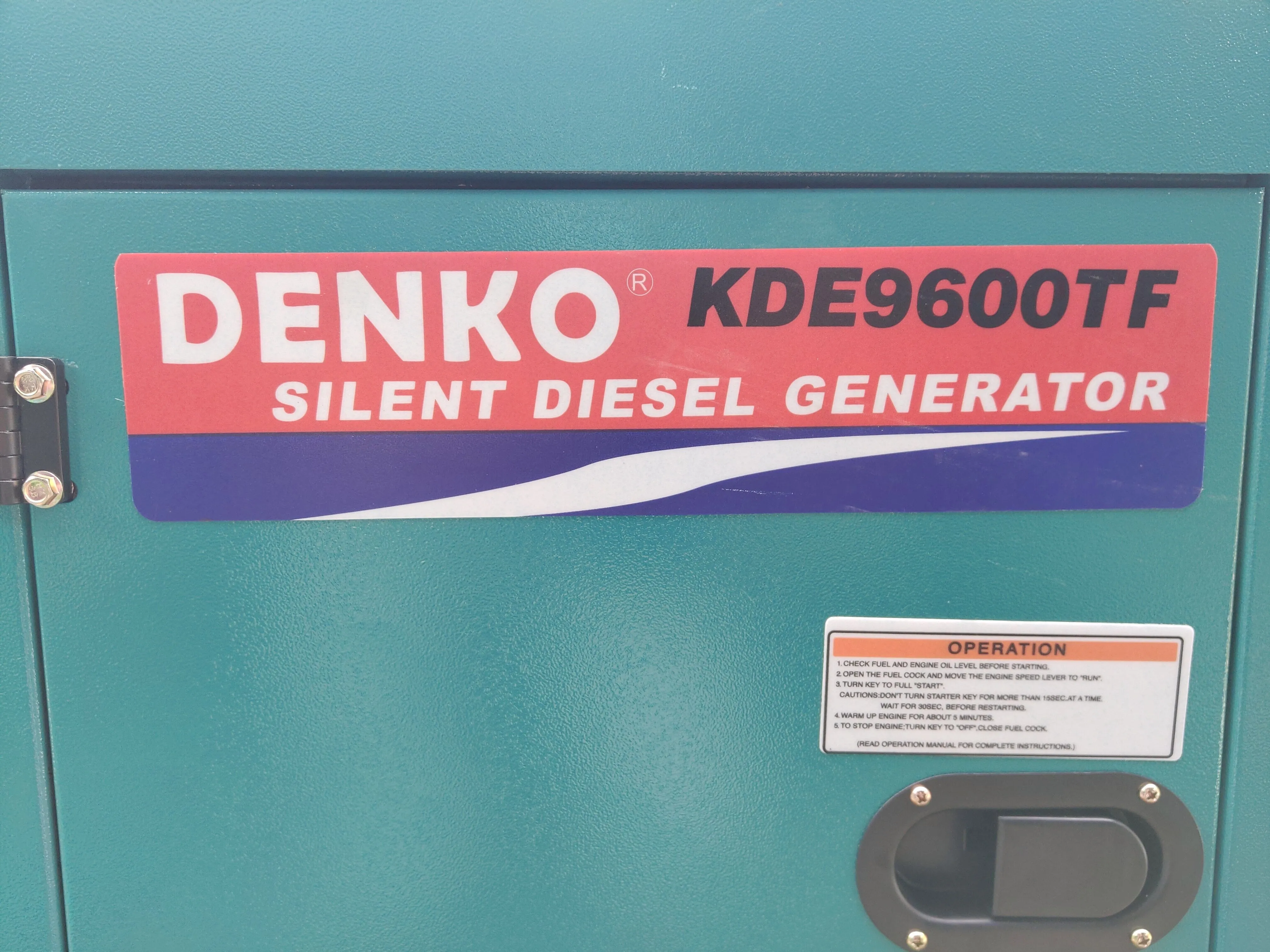 Denko 6Kva Diesel Generator with Electric Start (Comes With Battery) | Model : KDE9600TF