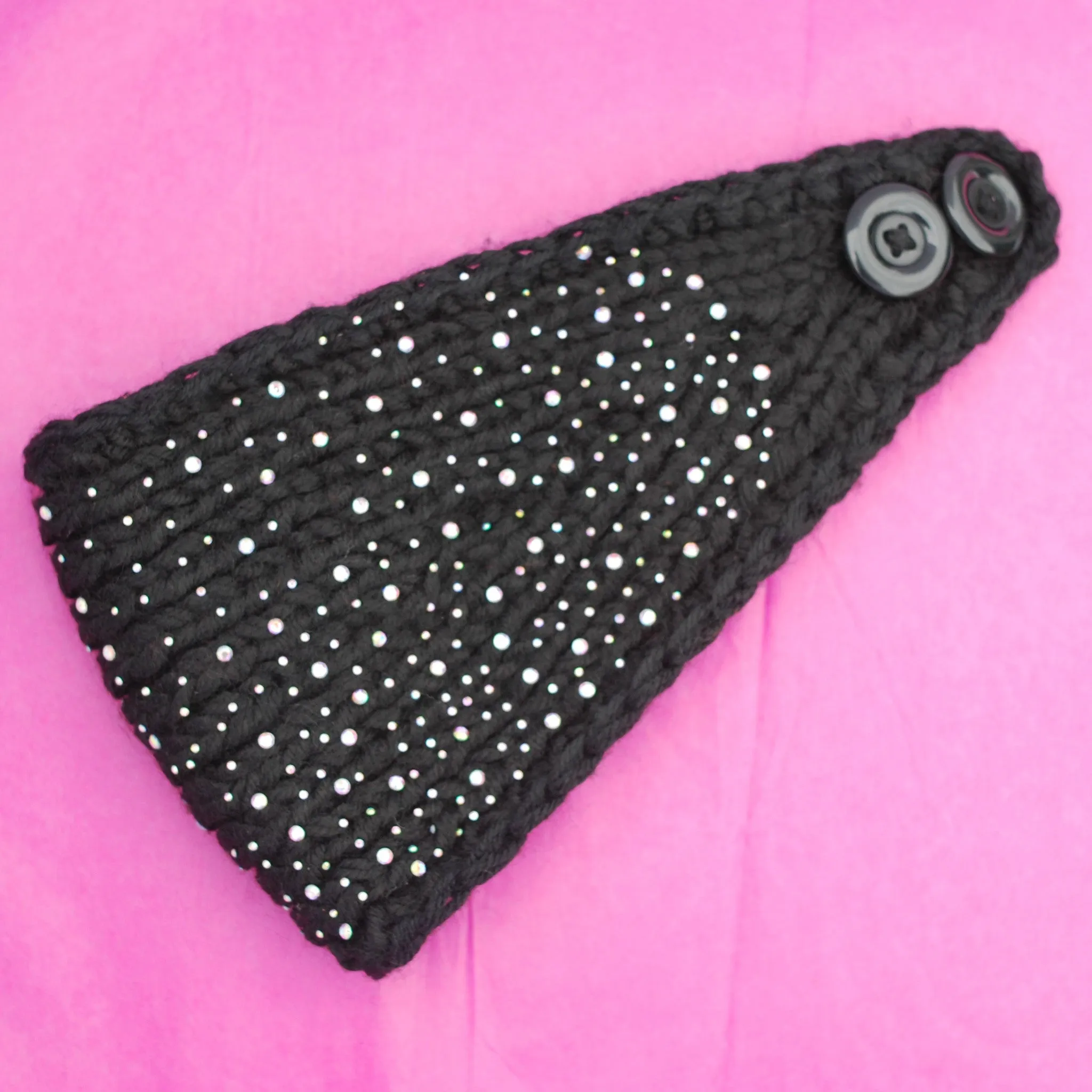 Diamante Winter Headband Ear Warmer Headband Knitted Headband Wool Headband Ski Headband