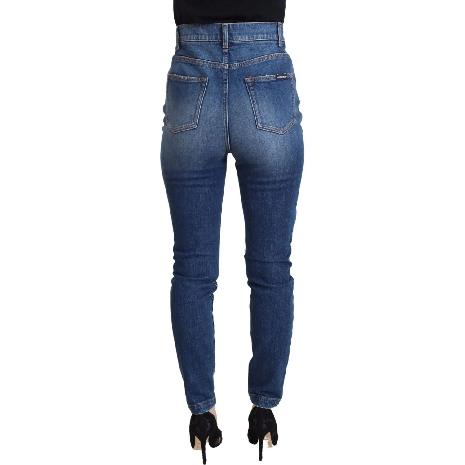 Dolce & Gabbana Elegant Blue Denim Pants - Tailored Fit