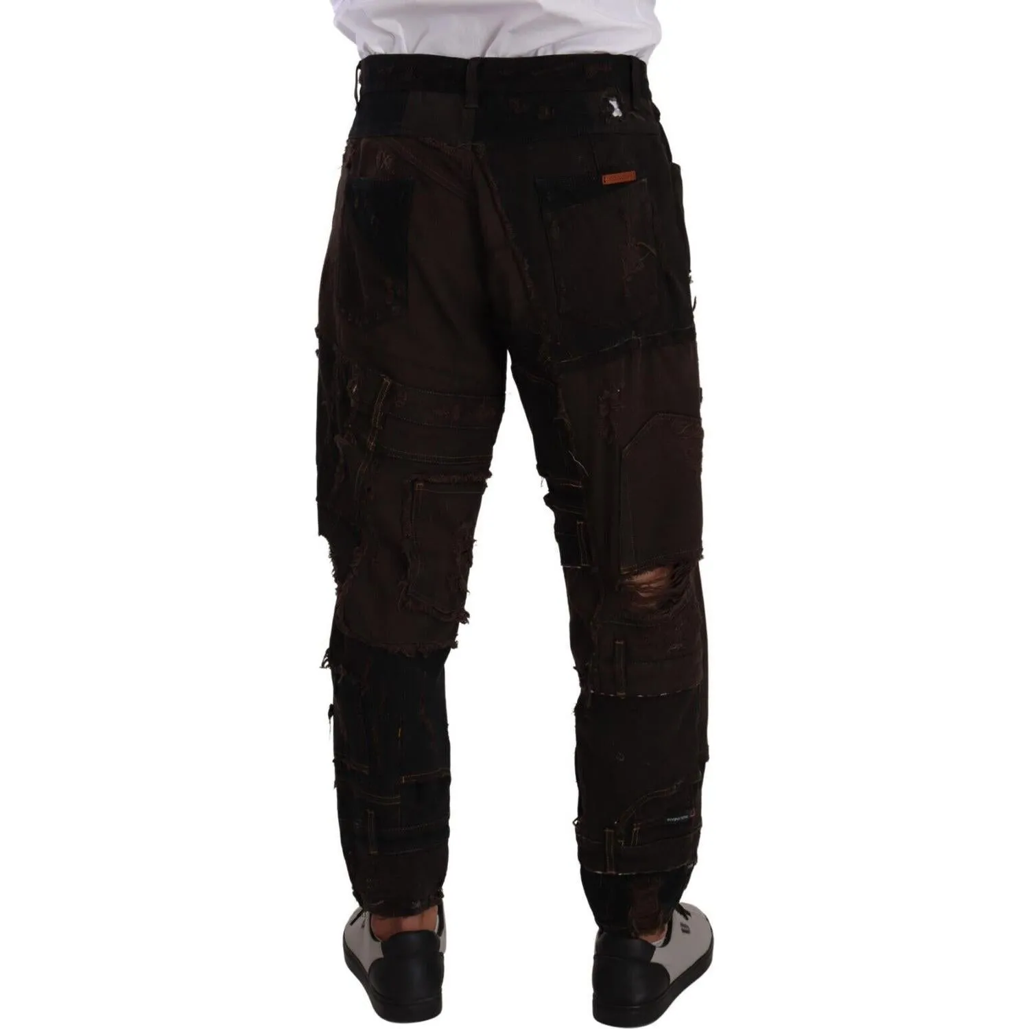 Dolce & Gabbana Elegant Distressed Patchwork Denim Jeans