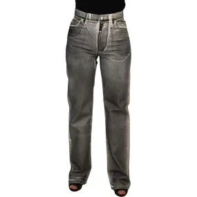 Dolce & Gabbana High Waist Grey Denim Elegance