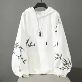 Embroidered Wind Bamboo Hoodie