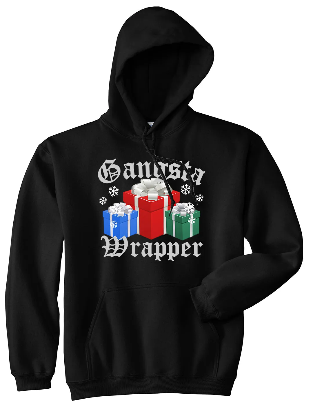 Gangsta Wrapper Christmas Gift Funny Mens Pullover Hoodie