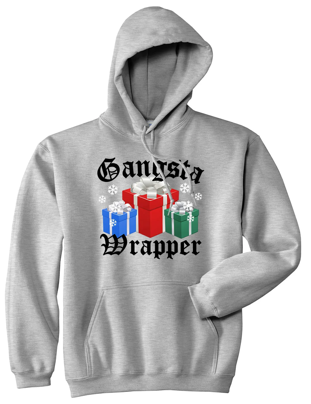 Gangsta Wrapper Christmas Gift Funny Mens Pullover Hoodie