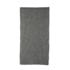 Grey Mix Melange Wool Ribbed Scarf