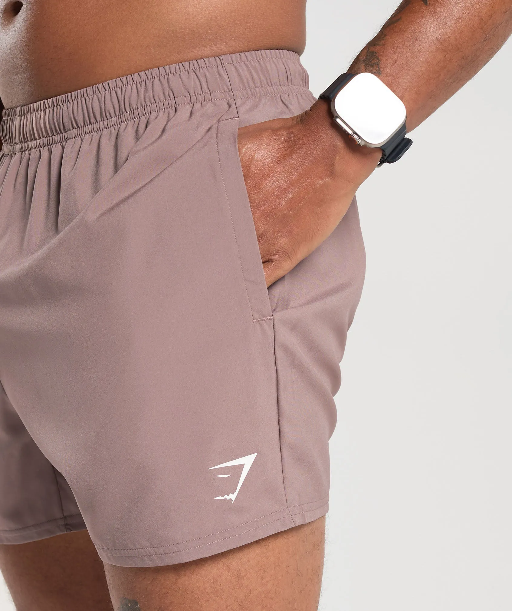 Gymshark Arrival 5" Shorts - Powder Mauve