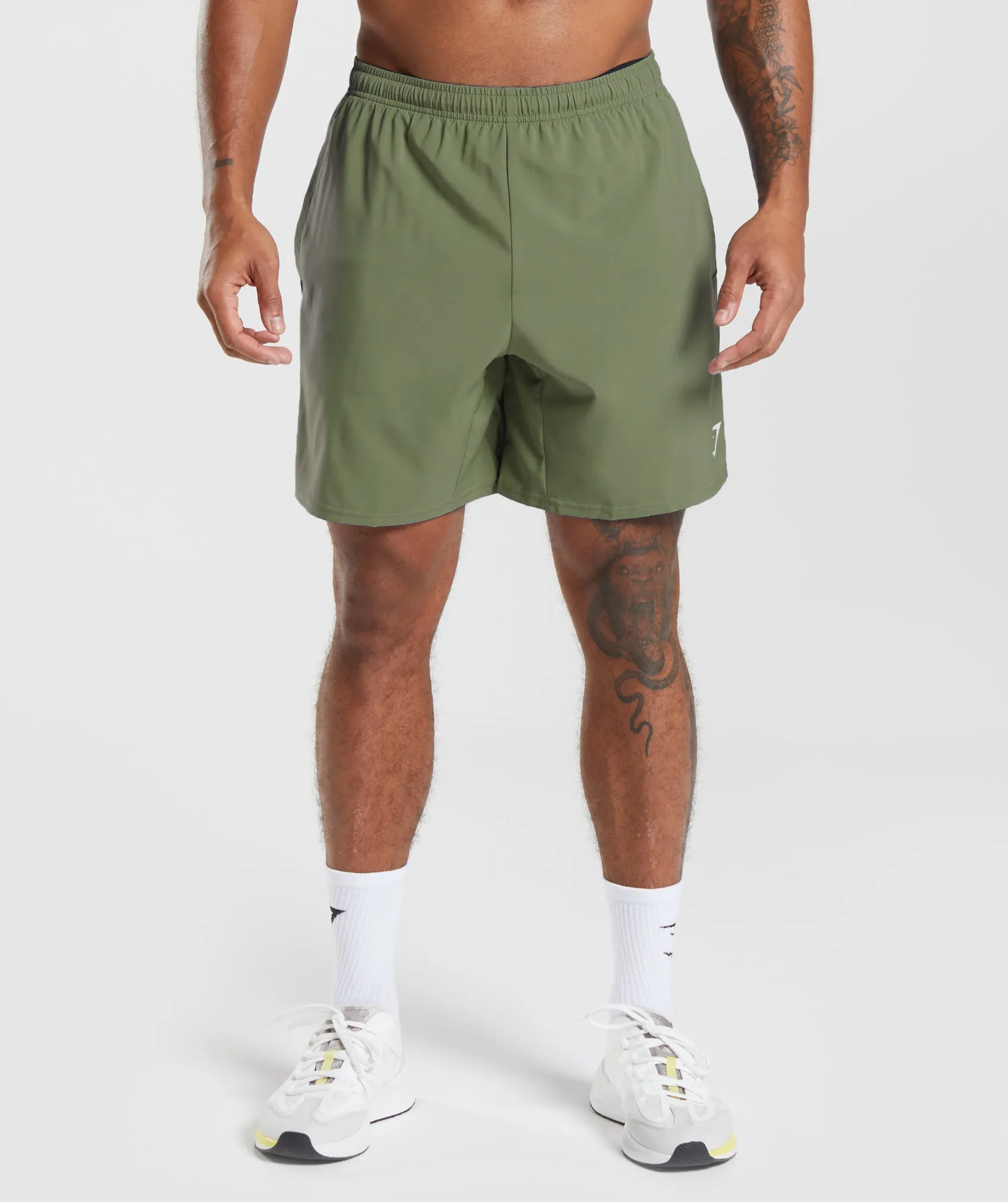 Gymshark Arrival 7" Shorts - Core Olive