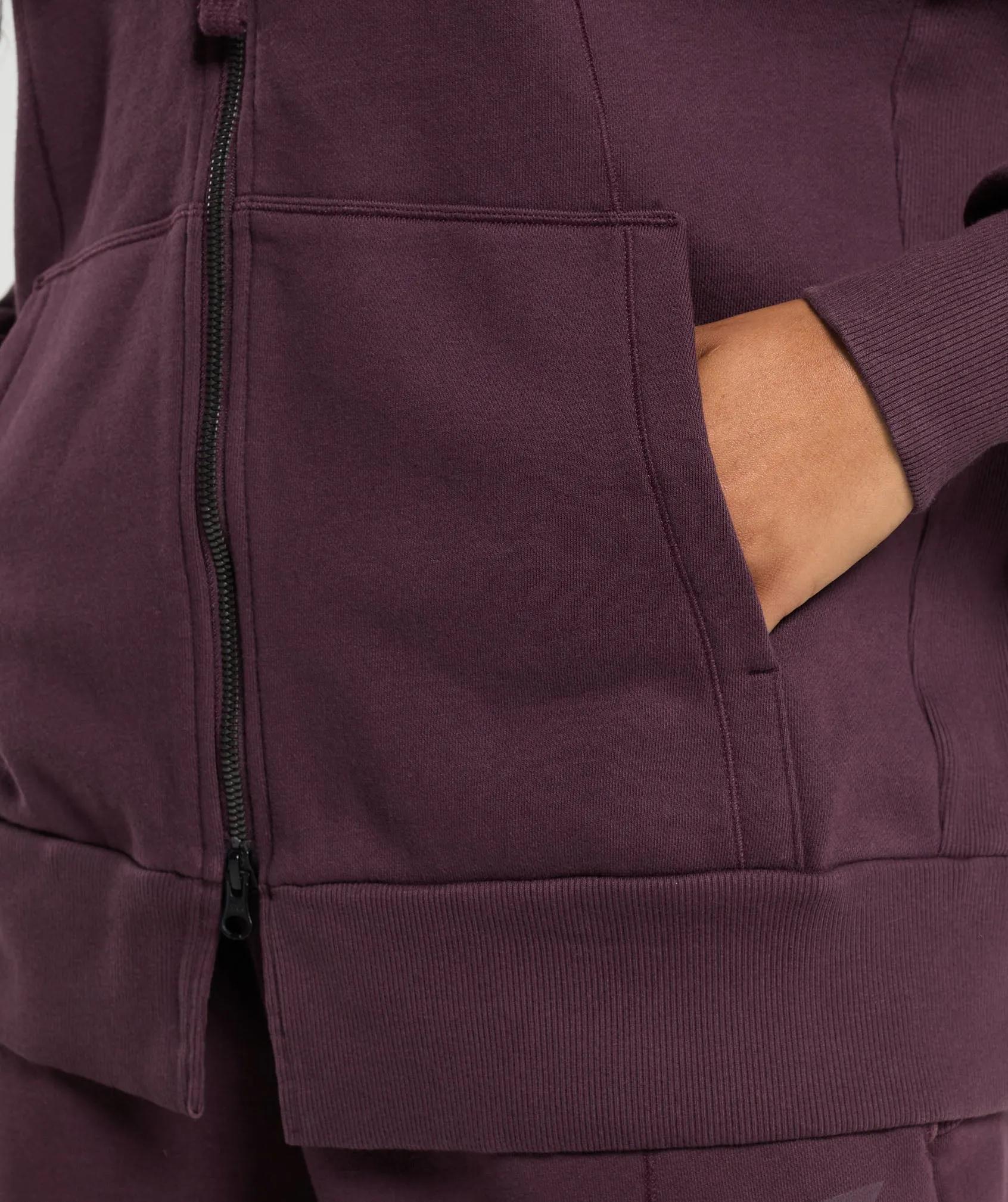 Gymshark Power Oversized Zip Hoodie - Depth Purple