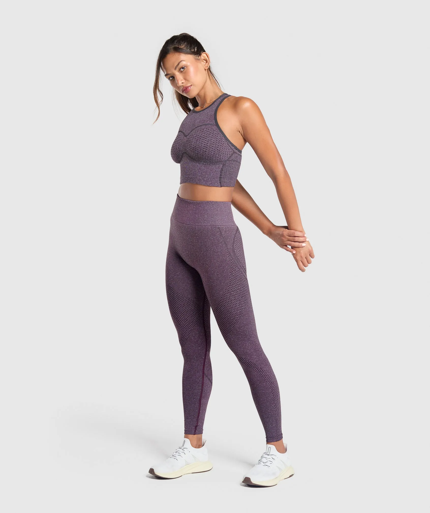 Gymshark Sport Seamless Cropped Tank - Magenta Purple/Dolly Pink