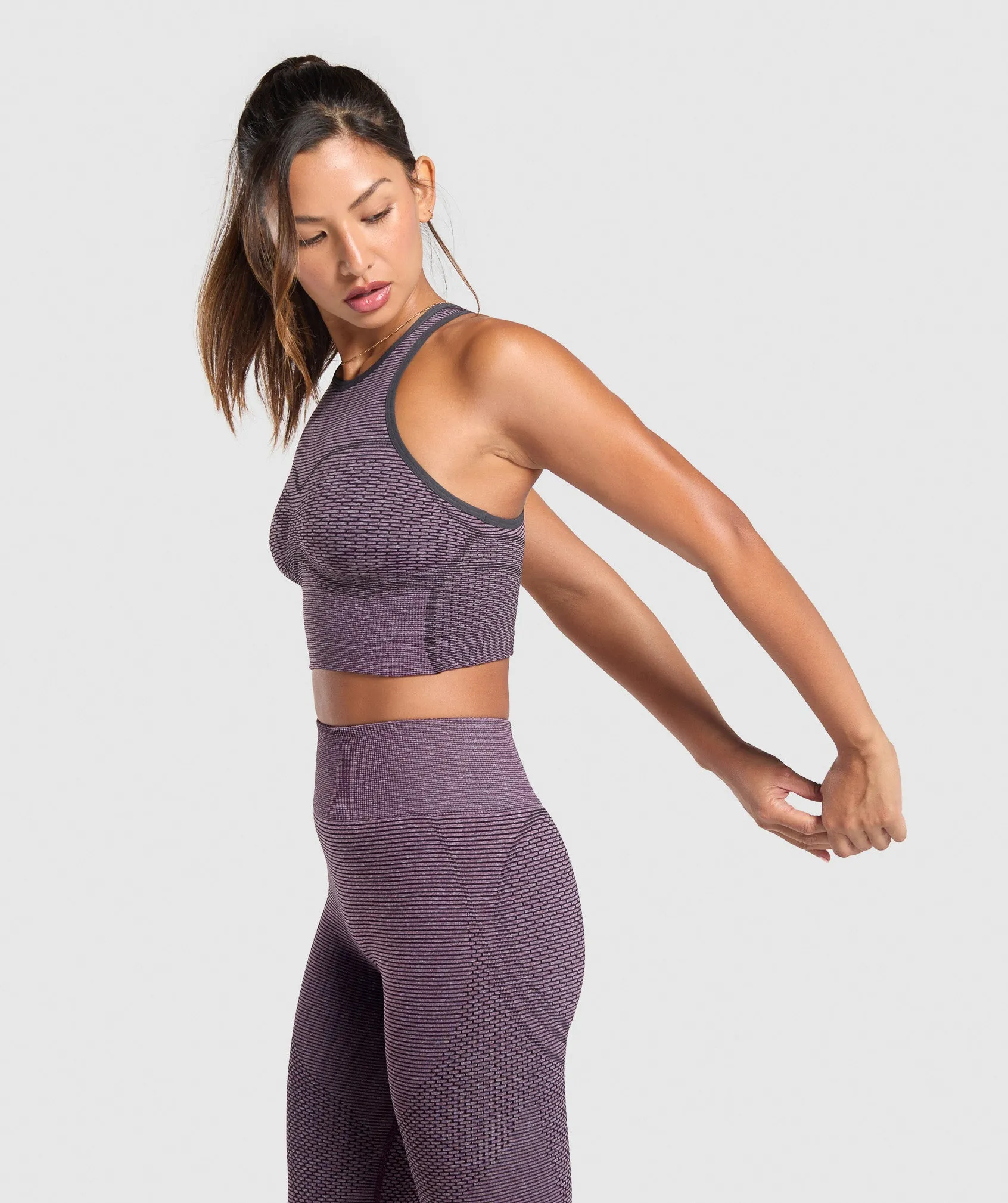 Gymshark Sport Seamless Cropped Tank - Magenta Purple/Dolly Pink